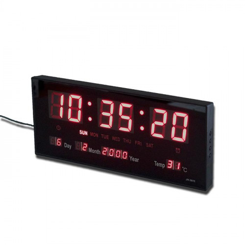 นาฬิกาแขวนผนังระบบ Red LED Calendar Wall Clock JH3615