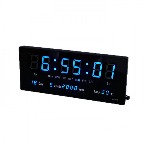 นาฬิกาแขวนผนังระบบ Blue LED Calendar Wall Clock JH3615B