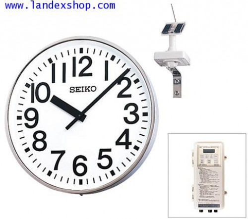 GNSS SYNCHRONIZATION SOLAR-POWERED OUTDOOR CLOCK, Double-faced Pole Type QFC-787GNS