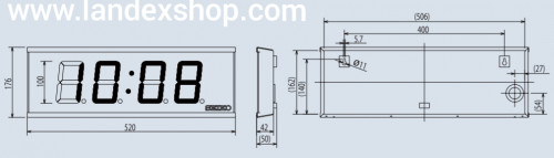 NTP Secondary Clock (Digital indoor) Single-faced / Wall type SLN-1006R(100mm) 1