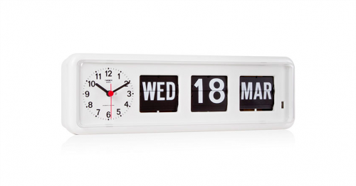 นาฬิกาตั้งโต๊ะหรือแขวนผนังพร้อมปฏิทินแบบแผ่นพับ TWEMCO BQ-38 (Flip clock)