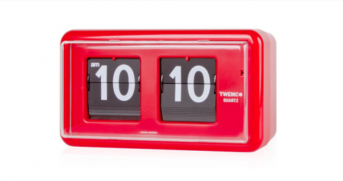 นาฬิกาตั้งโต๊ะ ระบบแผ่นพับตัวเลข TWEMCO QT-30 (Flip clock)