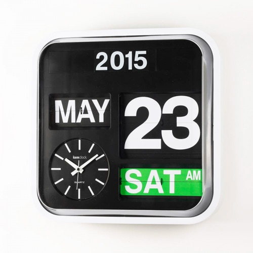 นาฬิกาพร้อมกับปฎิทินแบบแผ่นพับขนาดใหญ่ (Fartech Calendar Wall Clock) AD-630 (Flip clock)