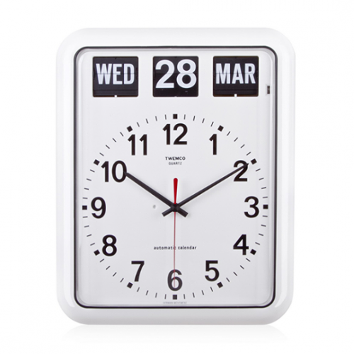 นาฬิกาแขวนผนังพร้อมปฏิทินแบบแผ่นพับ TWEMCO BQ-12A (Flip clock)