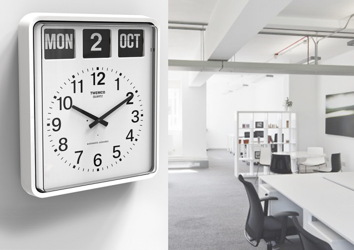 นาฬิกาพร้อมกับปฎิทินแบบแผ่นพับ Twemco (Flip clock) 2