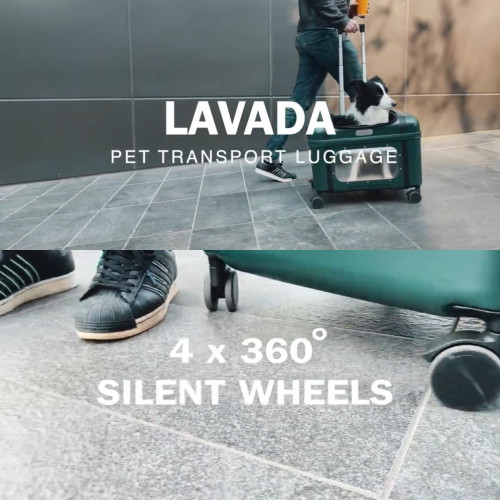 Ibiyaya Lavada Pet Transport Luggage กระเป๋ารถเข็นใส่สัตว์เลี้ยง 3