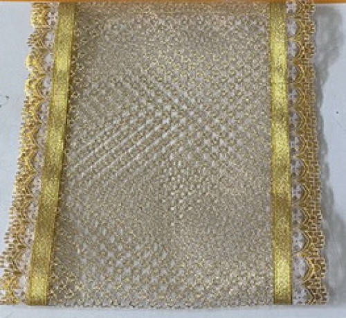 ถุงผ้าไตร ผ้าลูกไม้ทองสำหรับคาดผ้าไตร ตกแต่งงานบุญถวายพระสวยๆ  ถุงใส่ผ้าไตร สวมไตร ผ้าคาดไตร
