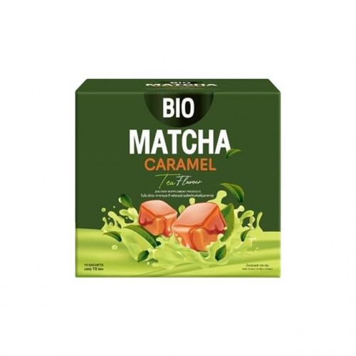 CP104 ชาเขียวไบโอ BIO matcha caramel 10 ซอง (ราคา 1 กล่อง) W.220 รหัส.CP104