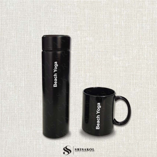 ชุดของขวัญที่ระลึก Gift set กระติกน้ำ + แก้ว Mug พร้อมกล่องฝาทึบ รหัส A2513-13PS 2
