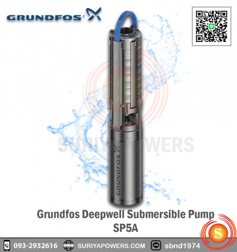 ซับเมอร์ส Grundfos (ปั๊มบาดาล) สแตนเลส รุ่น SP5A - 12 (220V)
