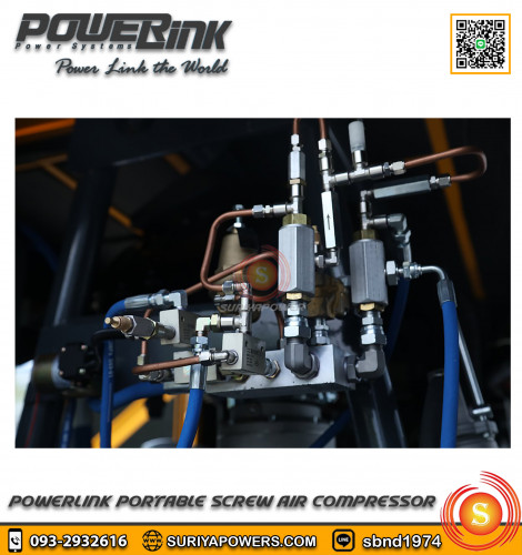 พาวเวอร์ลิ้ง ปั๊มลมลากจูง Power Link DR480-8 Portable Screw Air Compressor 1