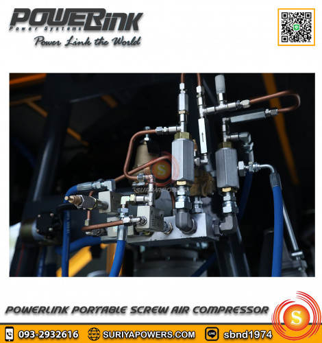 พาวเวอร์ลิ้ง ปั๊มลมลากจูง Power Link DR750-10 Portable Screw Air Compressor 1