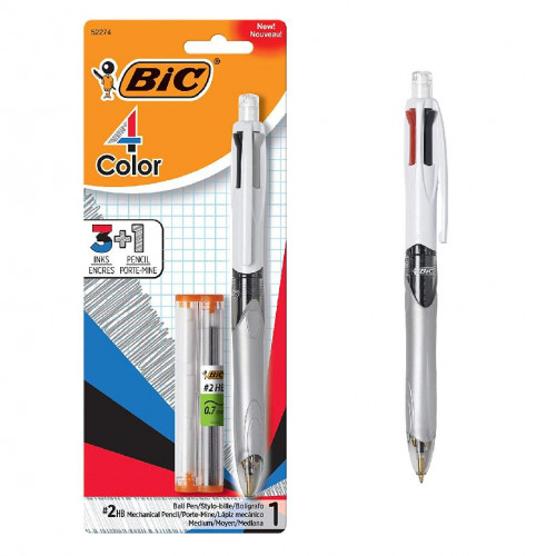 BIC : BIC52274* ปากกา-ดินสอ 4-Color 3+1 Ballpoint Pen and Pencil