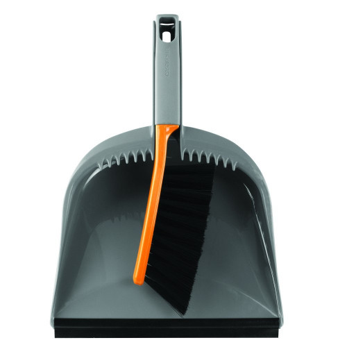 Casabella : CSB56366* อุปกรณ์ทำความสะอาด Dustpan and Brush Set, Graphite/Orange
