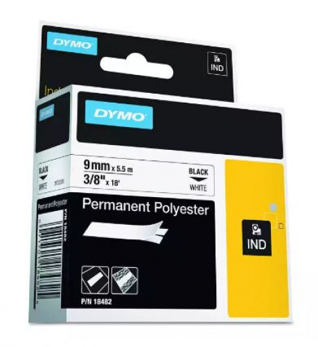 DYMO : DYM18482* สติ๊กเกอร์พิมพ์ฉลาก Permanent Adhesive Fabric Label Tape 3/8 Inch.