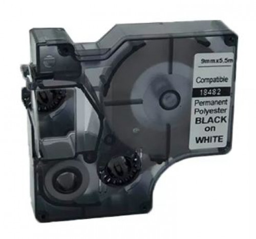 QPMY : QPMY18482 ตลับเทปสำหรับพิมพ์ฉลาก QPMY Compatible for DYMO Label Tape Black on White Width 3/8