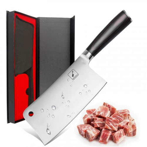 Imarku : IMK87547* มีดทำครัว Stainless Steel Cleaver Knife 7 inch.