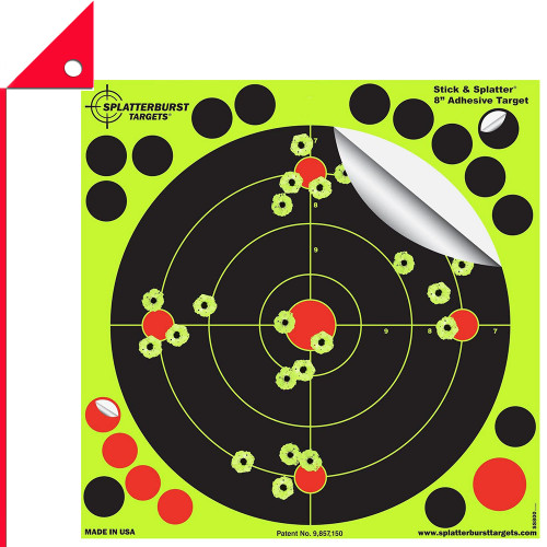 Splatterburst : SPBSS800* เป้าซ้อมยิง Targets Stick  Splatter Adhesive Shooting Targets 8 Inch. 25