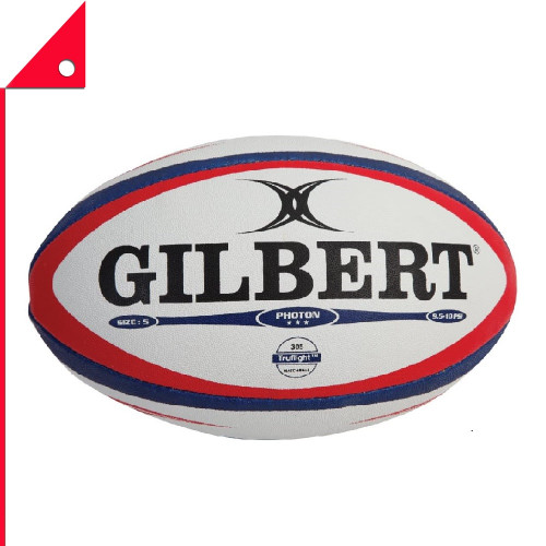 Gilbert : GIB41026905* ลูกรักบี้ Photon Match Rugby Ball, Navy/Scarlet - Size 5