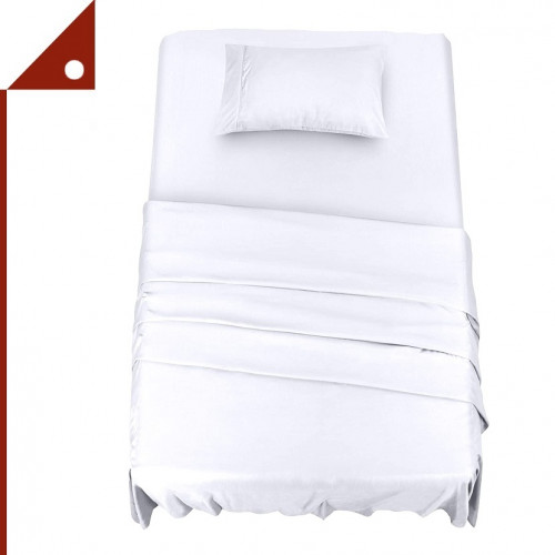 Utopia : UTPUB0280* ชุดผ้าปูที่นอน Bedding Bed Sheet Set - 3 Piece Twin Size, White