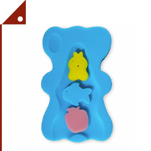 HALLO HLOBSBLU* ฟองน้ำรองตัวเด็ก Soft Infant Bath Sponge, Blue