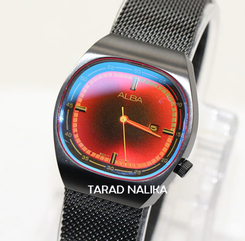 นาฬิกา ALBA modern ladies  Tokyo Neon AH7Y43X1  รมดำ หน้าปัดสี Neon
